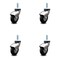 Service Caster 3 Inch Chrome Hooded Neoprene Rubber 5/16 Inch Threaded Stem Casters SCC, 4PK SCC-TS03S310-NPRB-BC-5161815-4 - alternate 1